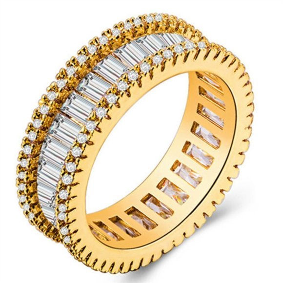 Gorgeous High Quality Exclusive CZ Wedding Couple Ring, FB16FA1124 - Picture 1 of 4